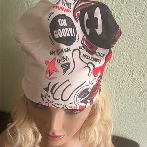 #1216=Unisex Cartoon Graphic Beanie Hat. Oh Goody.